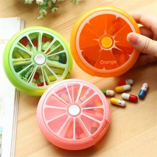 1PCS Pill Box 7 Lattices Storage Boxes Medical Kit Weekly Pills 7 Days Medicine Tablet Dispenser Organiser Case