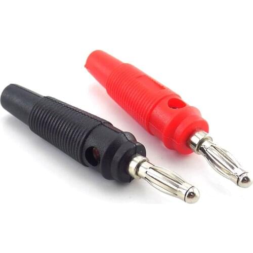 10pcs 4MM Banana Plug Audio Speaker Connectors Amplifier Speaker Binding Post 4mm Jack Plug For Cable Terminals Red and Black