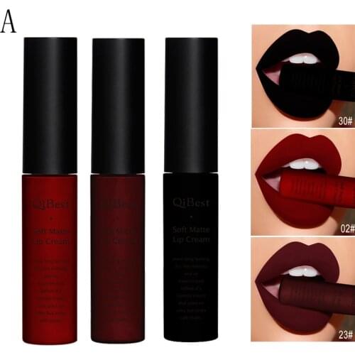 3pcs/Set Matte Lip Gloss 3 Colors Moisturizer Liquid Lipstick Sexy Lip Gloss Set Waterproof Long Lasting Lip Tint Cosmetic TSLM1