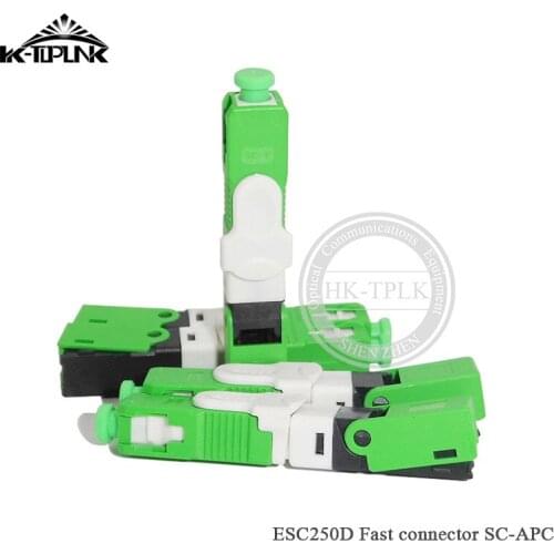 50pcs Free Shipping FTTH ESC250D SC APC Optical fiber quick connector SC APC Single-Mode Embeded FTTH Fiber Optic Fast Connector