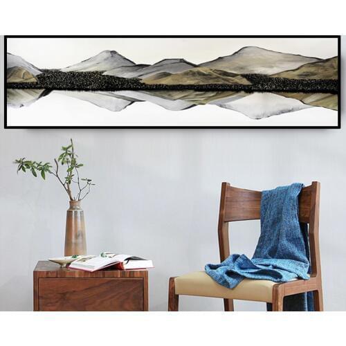 Abstract Colors Canvas or PVC Poster Black White Landscape Wall Art Painting Living Room Wall Hanging Modern Art Print Painted