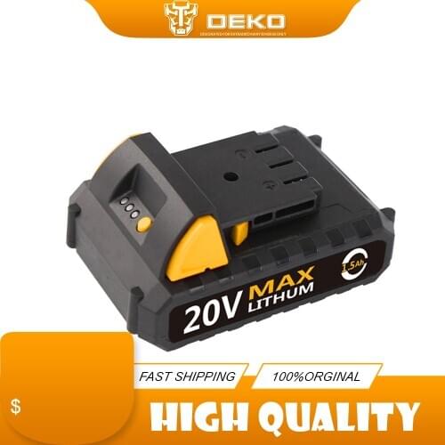 DEKO 20V Lithium 1500mAh Cordless Drill Tool Battery Pack for GCD20DU2