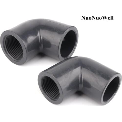 ANSI 1pc 21.34~33.4mm To 1/2"~1" Hi-Quality UPVC Elbow Connectors Aquarium Fish Tank Adapter Garden Irrigation Water Pipe Joints