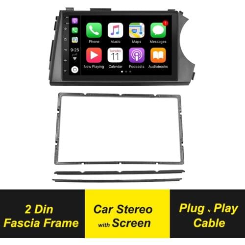 2 Din Car Fascia Radio Stereo DVD Player Dash Face Frame Plastic Bezel For SSangyong Actyon Kyron (RHD) GPS Navigation Android