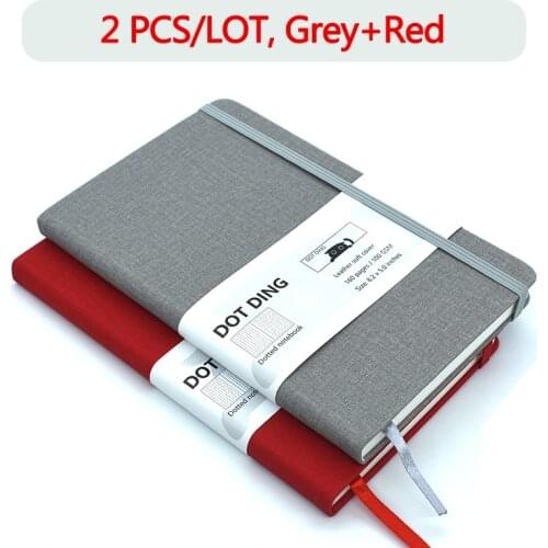 2PCS/LOT Bullet Dotted Journal A5 Planner Diary cloth hardcover 100GSM 160 pages Dotted Notebook Stationery notepad