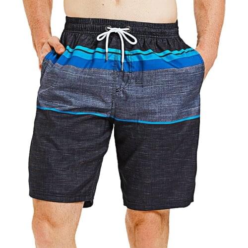 Plus size Quick Dry Splice Running Shorts Men Swimsuit Man Swimwear Mens Short Pants Surf Joggers Sport Gym Beach Wear Mans new