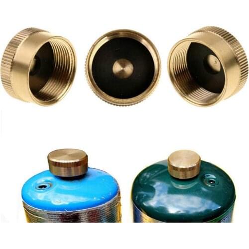 Solid Brass Refill 1LB Propane Gas Bottle Cylinder Coupler Protective Sealed Cap BBQ Accessories Tools