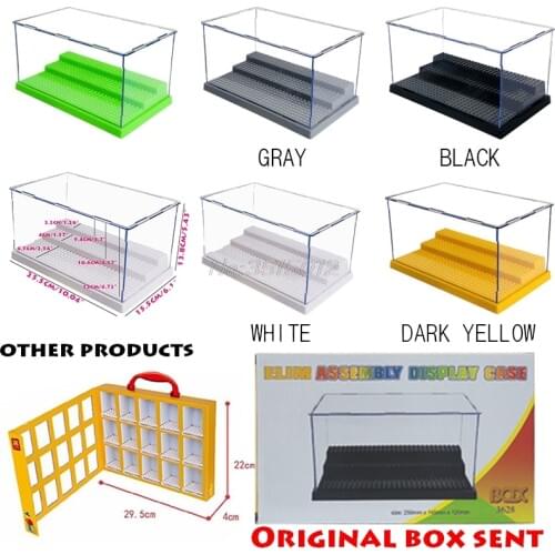 3 Steps Display Case / Dustproof Box Figures Blocks Display box Portable House Display Case Storage Box Base Plate Friends Gift