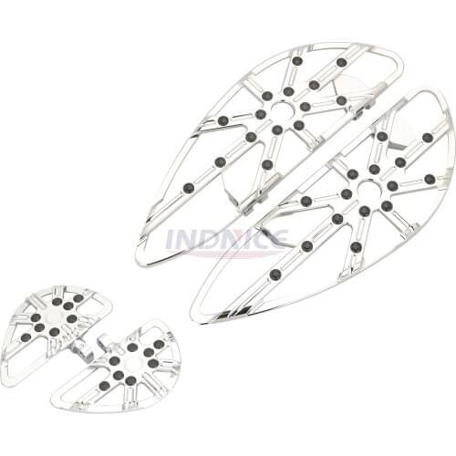 Chrome Gauge driver passenger Floorboards street glide flhx fltr for Harley Electra FLHT Softail Deuce FXSTD Slim FLS 1980-2021