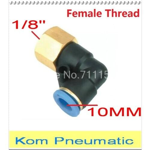 Fedex Free Shipping L Female Elbow PLF 10MM Tube Push in 1/8" Thread One Touch Air Fitting Joint Coupler Pipe Connect PLF 10-01
