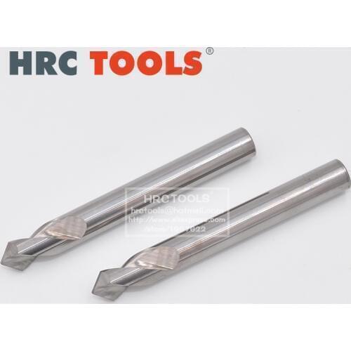 1pcs Soild Carbide Chamfer Milling Cutter Router bit 2Flutes 90 Degree Endmill CNC Cutting Engraving Tools