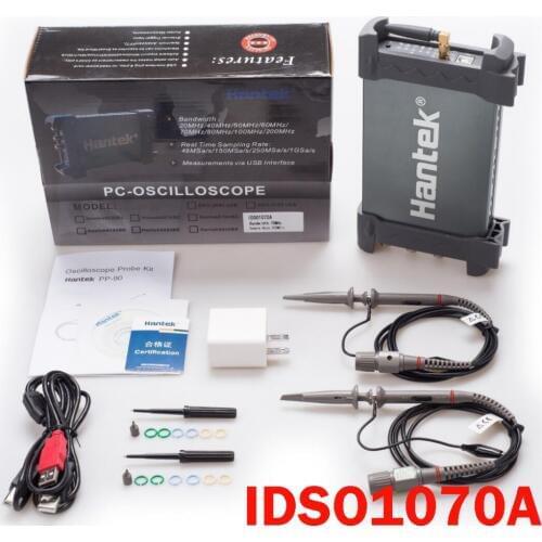 Hantek IDSO1070 70 MHz Digital Multimeter Oscilloscope Logic Analyzer Tester USB 2 Channels Handheld Portable PC based Storage