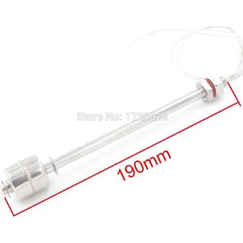 Customized Water Level Sensor Vertical Stainless Steel Floating Switch 190mm Body Length