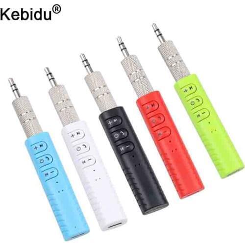 Kebidu 3.5mm Jack Mini Wireless Bluetooth Receiver Bluetooth Audio Music adapter with Mic for Headphone Speaker