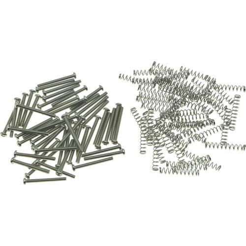 KAISH Pack of 50pcs Metric Thread Humbucker Pickup Height Screws Guitar Pickup Screws with Springs Fits Epip SG Import Pickups