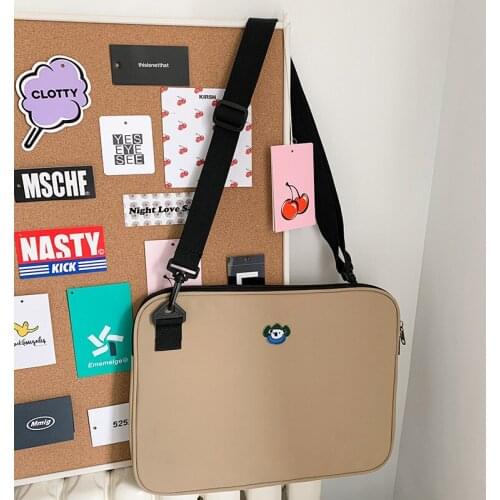 Korean Laptop Sleeve Bag Cute Embroidery Koala Computer Bag Laptop Tablet Inner Case Bag 11 14Inch For Mac Ipad Pro 9.7 10.8 13