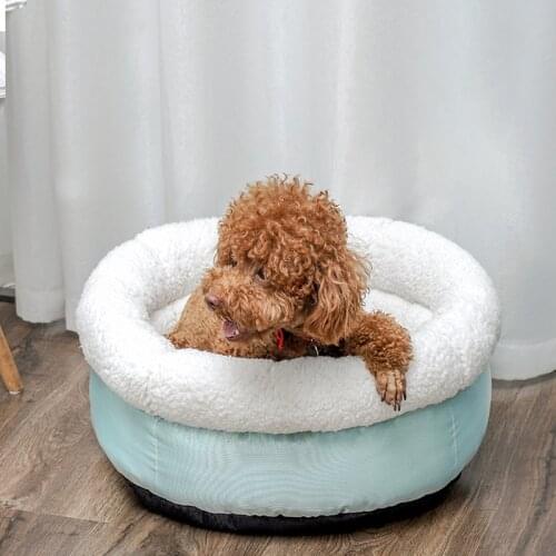 Round Beds for Small Dogs Accessoires Plush Accessories So Pets Acessorios Mat Washable Dog Bed Pup Underpad for Dogs Bedd