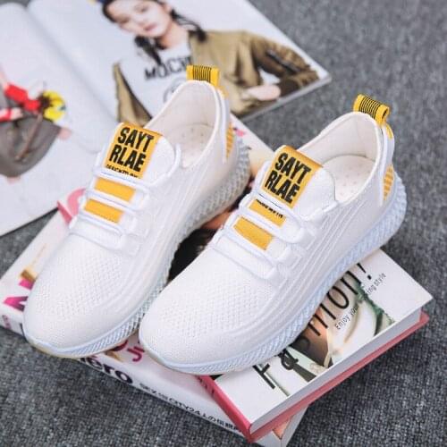 Flying Woven Breathable Casual Shoes White Shoes Fashion Sports Shoes Womens Shoes 2021 Summer New Style