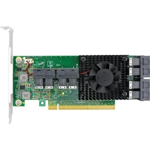 Linkreal PCI Express x16 to 8 U.2 SFF-8643 NVMe SSD Adapter Card-LRNV9348-8I