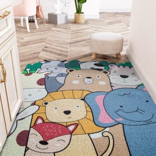 Cartoon Welcome Mat Entrance Door Mats for Indoor Outdoor Mats Dust-proof Shoe Area Rugs Easy Clean Non-Slip Waterproof Doormat