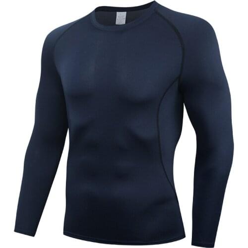 Men Compression Running T Shirt Fitness Tight Long Sleeve Sport tshirt Training Jogging Shirts Gym Sportswear Quick Dry rashgard
