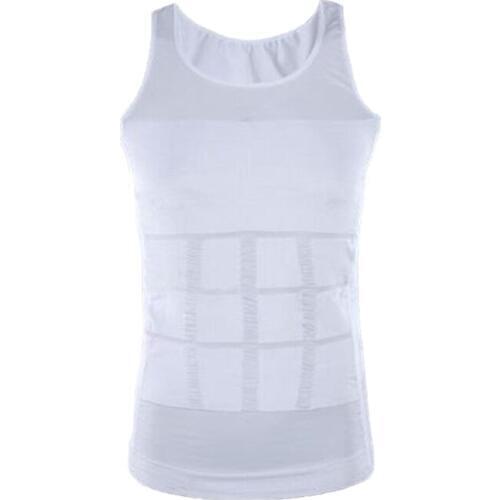 Men shapewear sleeveless shirt vest tummy belt control slimming body shaper abdomen corrector underwear compression corset tops