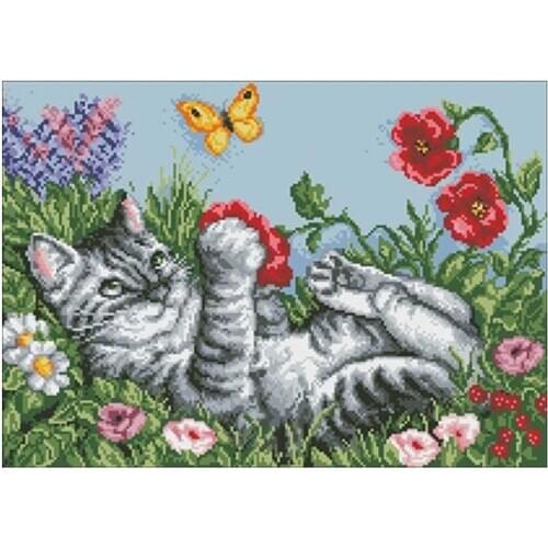 Our family of kittens patterns Counted Cross Stitch 11CT 14CT DIY Cross Stitch Kits Embroidery Needlework Sets home decor