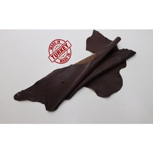 Real Goat Skin Brown 1.4 Mm Tanned Leather Ready Pieces Craft Products Wallet Bag Clothes Card Holder Shoe Design Making