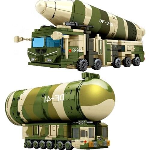 New military tracking missile vehicle launcher model building blocks childrens toy gift