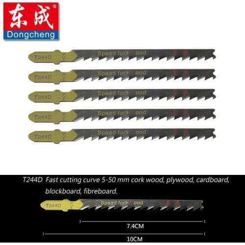 5Pcs Jig Saw Blades 100mm HCS HSS Scroll Saw Blades For Jig Saw Accurate Curve Cut Wood Metal (4Kinds T118A/T111C/T144D/T244D)