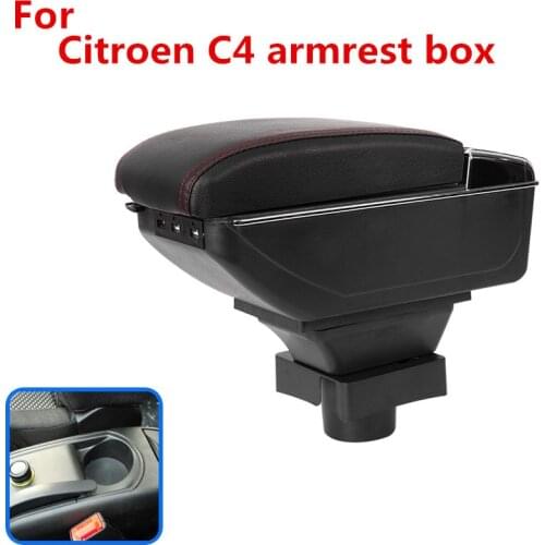 For Citroen C4 armrest box central Store content box Citroen armrest box products interior decoration Storage Center Console