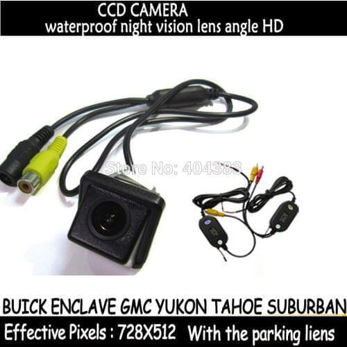 Wire wireless for sony chip CCD HD parking Car camera in Rear View camera for BUICK ENCLAVE GMC YUKON TAHOE SUBURBAN wide angle