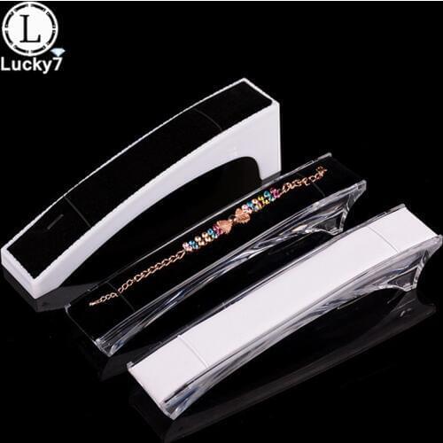 3 Color Transparent Acrylic Jewelry Display Stand Necklace Chain Velvet Jewelry Decoration Display Stand Display Props