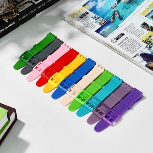 19mm Silicone Rubber Watch Band Strap Fit Replacement Black Waterproof Watchbands Accessories
