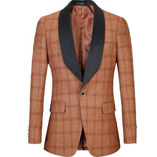 Luxury Wedding Men Blazers Brand Slim Fit New Male Grids Banquet Father Dress Suits Jacket Plus Euro Size 58 Tuxedo Plaid Blazer