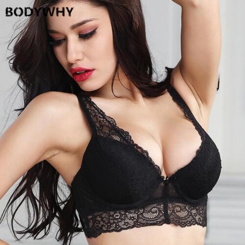 Sexy Lace Underwear Deep V Lace Silk See Through Gathered on A Thin Thick Bra Women Lingerie Briefs Novelty Style High Quality