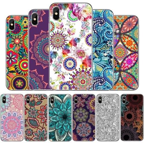 Floral Paisley Flower Mandala Silicone phone case For iphone 11Pro Max 11 XR XS Max X 8 7 6 6S Plus 5 5S SE 2020 Cover