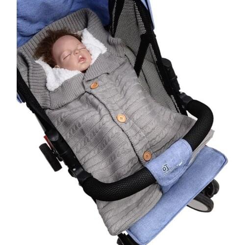 Baby sleeping bag sleeping bags for baby For newborn baby Sleeping bag Infant Button Knit Swaddle Wrap Swaddling Stroller Blanke