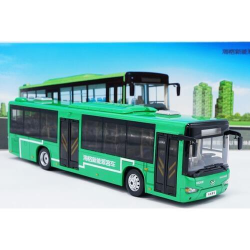 Alloy Model Gift 1:42 Scale KingLong Higer B92H KLQ6129G New Energy Transit Bus Vehicle DieCast Toy Model Collection Decoration
