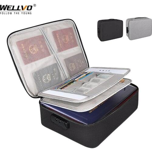 New Travel Document Storage Bag Organizer Ticket Credit Card Certificates Files Handbag Home Office Organizer Accessories X778C