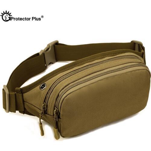 PROTECTOR PLUS Tactical Men Sports 5.7 inches Phone Waist Bag Military Combat Outdoor Small Crossbody 900D Nylon Running Riding