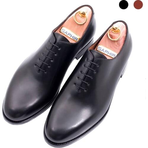 Oxford Wedding Dress Party Formal Office Best Men Shoes Original Bridegroom Designer Genuine Leather Shoes