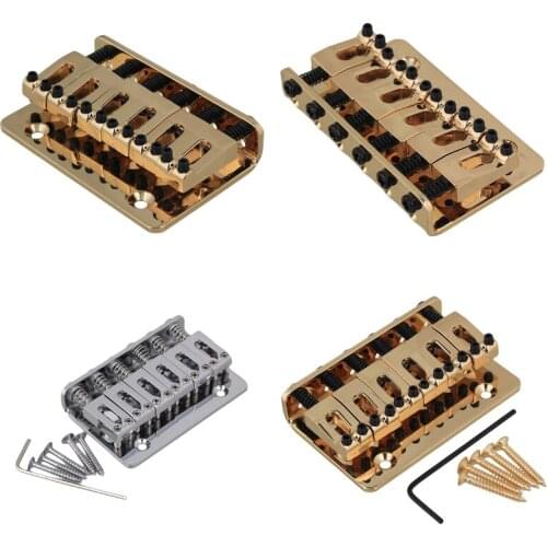 Golden Zinc Alloy Bridge for 6 String Guitar Musical Instrument Part