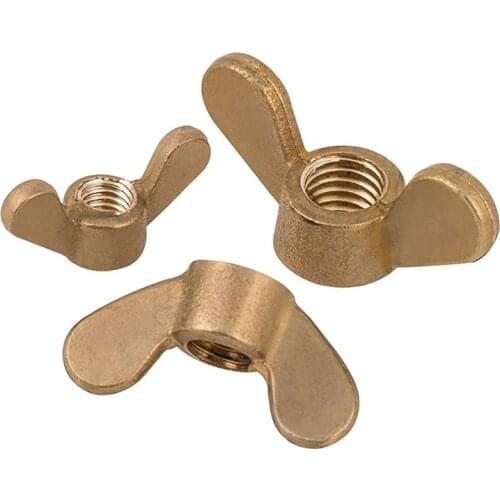 1pcs Brass Hand Twist Nut M3 M4 M5 M6 M8 M10 M12 Wing Butterfly Wing Nuts Brass Wingnuts