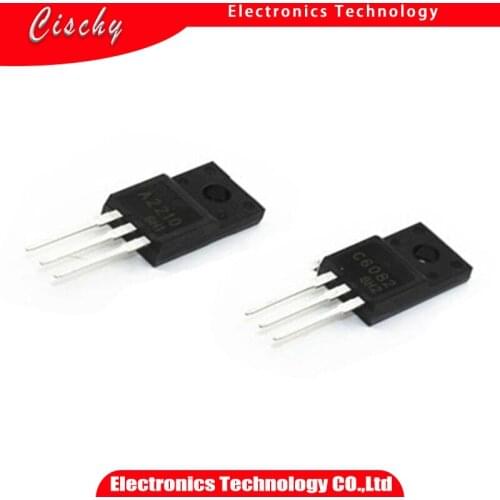 10PCS A2210 C6082 TO-220F 5Pairs (5pcs 2SA2210 + 5pcs 2SC6082) TO-220