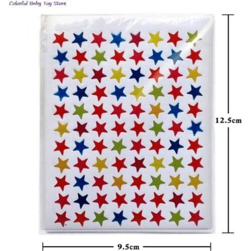 10/sheet Star Shape Stickers Cute Teacher Reward Sticker Gift Kindergarten Kid Hand Body Sticker Toys Labels For School Children