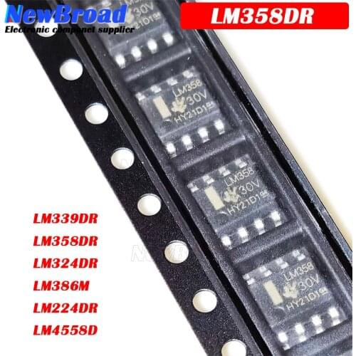 10PCS LM339DR LM358DR LM324DR LM386M LM224DR LM4558D SOP-8 Operational amplifier LM358 LM339 LM324 LM386 LM224 LM4558 DT DR2G