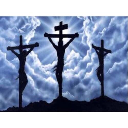 5D Diy Diamond Painting Religious Cross Landscape Diamond Embroidery Jesus Christian Religiou Icons Mosaic Cross StitchXN722