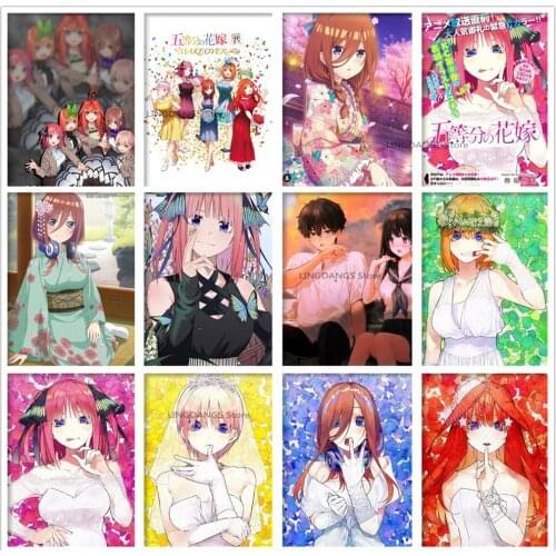 5d Diy Diamond Painting Anime Miku Nino Nakano The Quintessential Quintuplets Poster Diamond Mosaic Cross Stitch Home Decor Gift