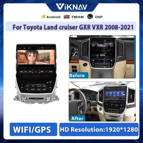 2 Din Android car radio DVD multimedia player For Toyota Land cruiser GXR VXR 2008-2021 GPS Navigation Player 10.1 inch